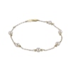 Thumbnail Image 1 of Cultured Pearl & Bead Station Bracelet 10K Yellow Gold 7.5&quot;