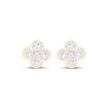 Thumbnail Image 1 of Diamond Clover Stud Earrings 1/2 ct tw 18K Yellow Gold