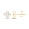 Thumbnail Image 2 of Diamond Clover Stud Earrings 1/2 ct tw 18K Yellow Gold