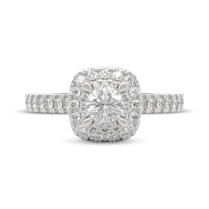 Main Image 3 of THE LEO Diamond Round-Cut Halo Engagement Ring 7/8 ct tw 14K White Gold