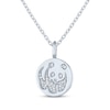 Thumbnail Image 2 of Panda Disc Necklace with Diamonds Sterling Silver 18&quot;