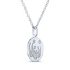 Thumbnail Image 3 of Panda Disc Necklace with Diamonds Sterling Silver 18&quot;