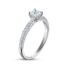 Thumbnail Image 2 of Princess-Cut Diamond Pavé Shank Engagement Ring 1 ct tw 14K White Gold