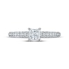 Thumbnail Image 3 of Princess-Cut Diamond Pavé Shank Engagement Ring 1 ct tw 14K White Gold