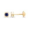 Thumbnail Image 3 of Children's Round-Cut Blue Lab-Created Sapphire Stud Earrings 14K Yellow Gold