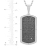 Thumbnail Image 4 of Men's Diamond Accent Dog Tag Necklace ct tw Stainless Steel & Black Ion Plating 24&quot;