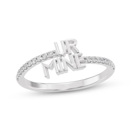 Diamond &quot;UR MINE&quot; Bypass Ring 1/10 ct tw Sterling Silver