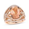 Thumbnail Image 1 of Le Vian Couture Morganite Ring 1 ct tw Diamonds 18K Strawberry Gold - Size 7