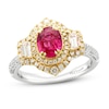 Thumbnail Image 0 of Le Vian Couture Pink Sapphire Ring 7/8 ct tw Diamonds 18K Two-Tone Gold - Size 7