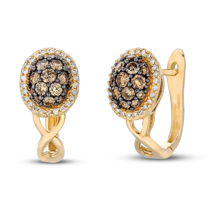 Main Image 1 of Le Vian Diamond Earrings 1 ct tw 14K Honey Gold