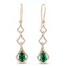 Thumbnail Image 1 of Le Vian Couture Emerald Earrings 7/8 ct tw Diamonds 18K Strawberry Gold