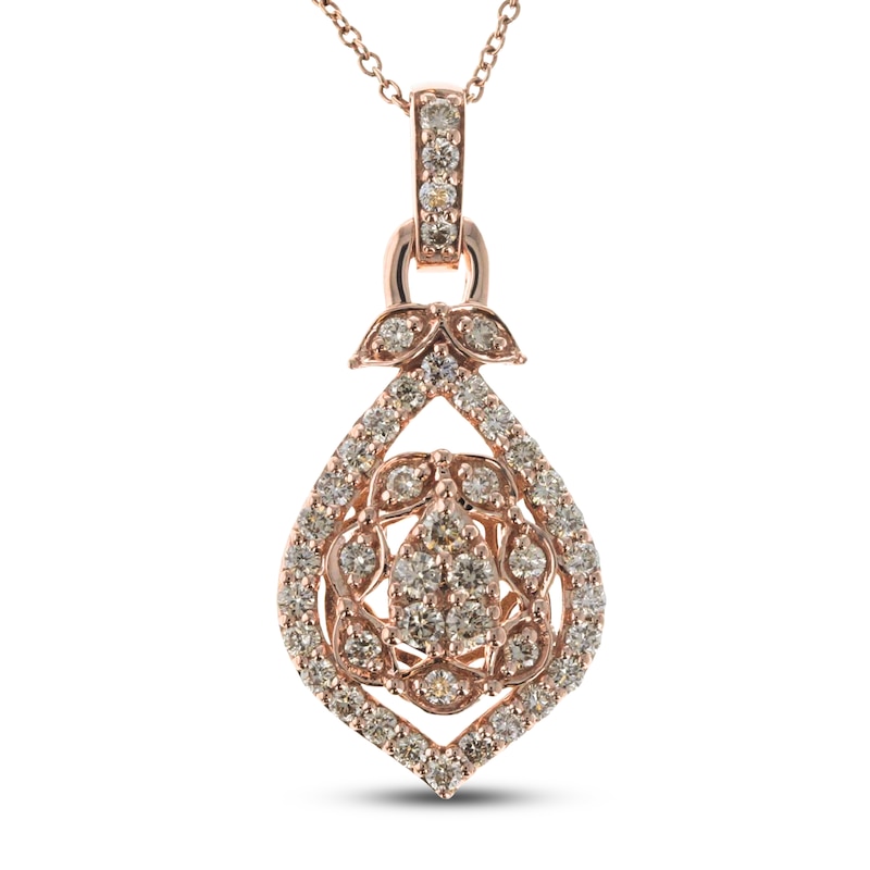 Le Vian Creme Brulee Necklace 7/8 ct tw Diamond 14K Strawberry Gold 18"