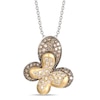 Thumbnail Image 1 of Le Vian Butterfly Necklace 7/8 ct tw Diamonds 14K Two-Tone Gold 18&quot;