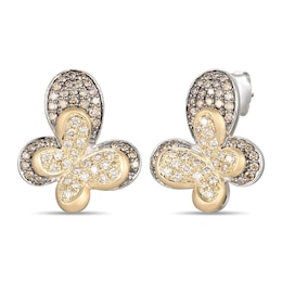 Le Vian Butterfly Earrings 1 ct tw Diamonds 14K Two-Tone Gold