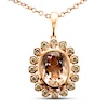 Thumbnail Image 1 of Le Vian Morganite Necklace 1/8 ct tw Diamonds 14K Strawberry Gold 20&quot;