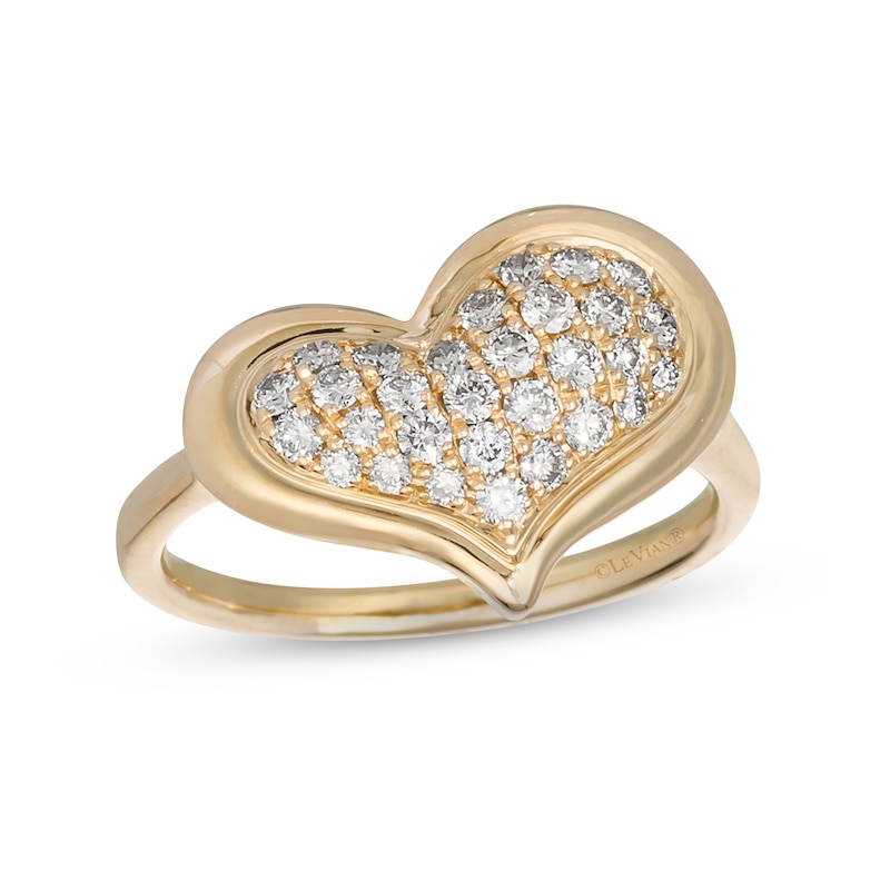 Main Image 1 of Le Vian Diamond Heart Ring 1/2 ct tw 14K Honey Gold - Size 7