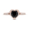 Thumbnail Image 6 of Neil Lane Heart-Shaped Black Diamond & White Diamond Engagement Ring 1-1/2 ct tw 14K Rose Gold