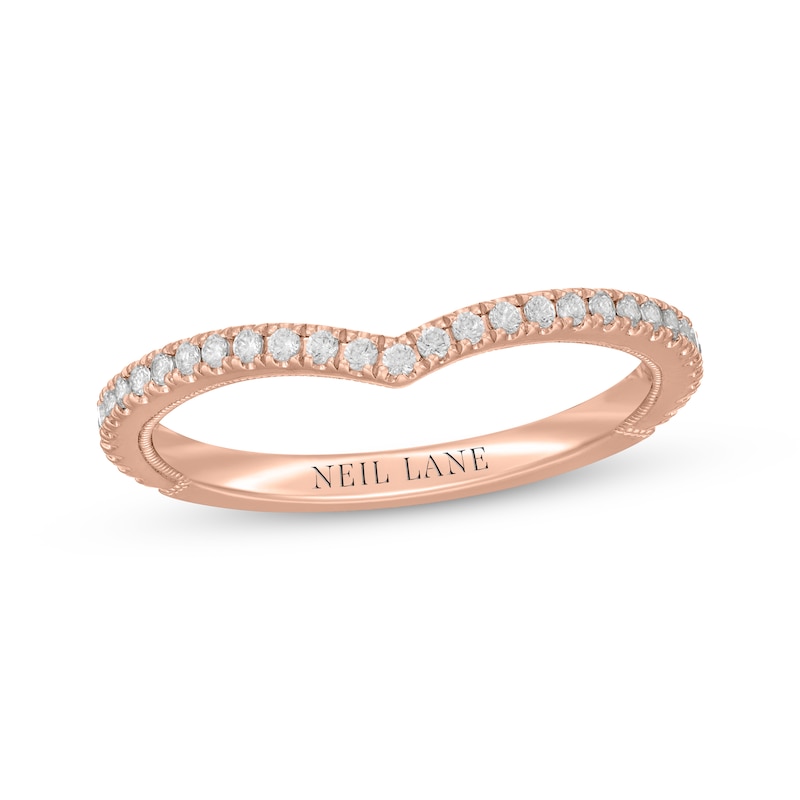 Main Image 8 of Neil Lane Diamond Chevron Wedding Band 1/4 ct tw 14K Rose Gold