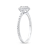 Thumbnail Image 2 of Multi-Diamond Marquise Halo Promise Ring 1/20 ct tw Sterling Silver