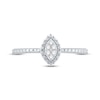 Thumbnail Image 3 of Multi-Diamond Marquise Halo Promise Ring 1/20 ct tw Sterling Silver