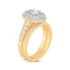 Thumbnail Image 2 of Oval & Round-Cut Multi-Diamond Center Bridal Set 1-1/2 ct tw 14K Yellow Gold