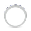 Thumbnail Image 3 of Blue & White Lab-Created Sapphire Crown Ring Sterling Silver