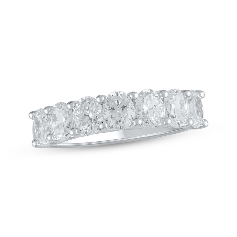 Main Image 1 of Lab-Grown Diamonds by KAY Oval-Cut Anniversary Ring 2 ct tw 14K White Gold