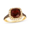 Thumbnail Image 1 of Le Vian Cushion-Cut Garnet Ring 1/2 ct tw Diamonds 14K Honey Gold