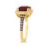 Thumbnail Image 2 of Le Vian Cushion-Cut Garnet Ring 1/2 ct tw Diamonds 14K Honey Gold