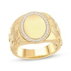 Thumbnail Image 1 of Men's Diamond Signet Nugget Ring 1/4 ct tw 10K Yellow Gold