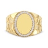 Thumbnail Image 3 of Men's Diamond Signet Nugget Ring 1/4 ct tw 10K Yellow Gold