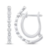 Thumbnail Image 2 of Unstoppable Love Diamond Double Hoop Earrings 1/6 ct tw Sterling Silver