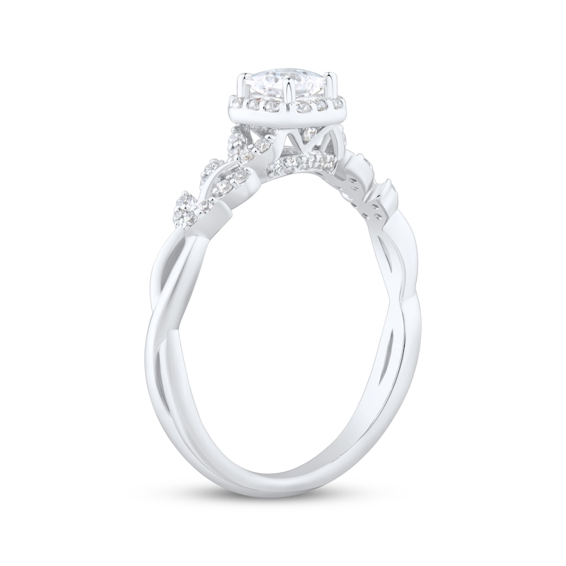 Princess-Cut Diamond Engagement Ring 1/2 ct tw 14K White Gold