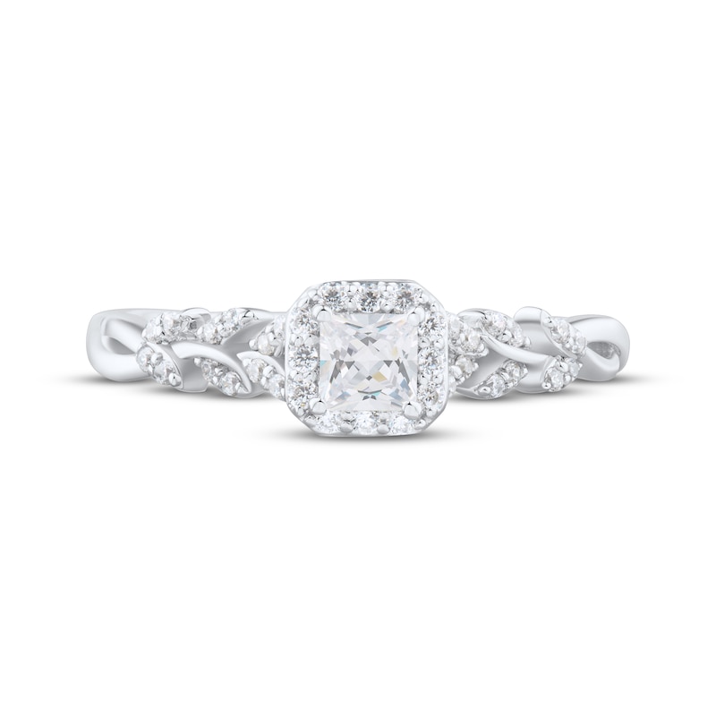 Princess-Cut Diamond Engagement Ring 1/2 ct tw 14K White Gold