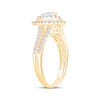 Thumbnail Image 2 of Pear-Shaped Diamond Double Halo Engagement Ring 3/4 ct tw 14K Yellow Gold