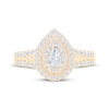 Thumbnail Image 3 of Pear-Shaped Diamond Double Halo Engagement Ring 3/4 ct tw 14K Yellow Gold