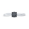 Thumbnail Image 3 of Round-Cut Black & White Diamond Engagement Ring 1/2 ct tw 14K White Gold