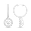 Thumbnail Image 1 of Unstoppable Love Lab-Grown Diamond Drop Hoop Earrings 1 ct tw 14K White Gold