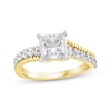 Thumbnail Image 1 of Threads of Love Princess-Cut Lab-Grown Diamond Engagement Ring 2 ct tw 14K Yellow Gold