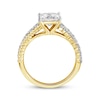 Thumbnail Image 3 of Threads of Love Princess-Cut Lab-Grown Diamond Engagement Ring 2 ct tw 14K Yellow Gold