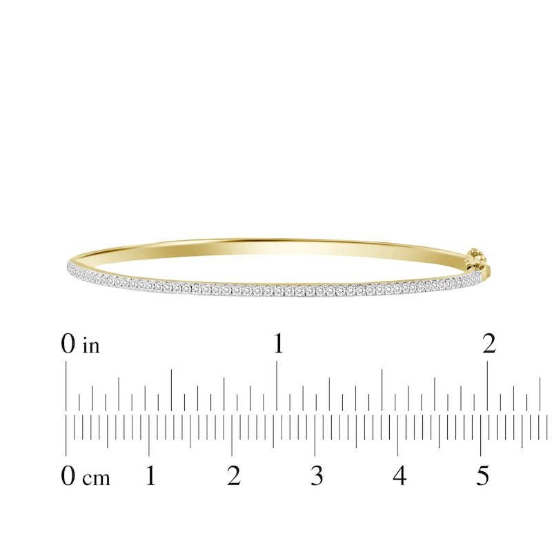 Diamond Bangle Bracelet 1/2 ct tw 10K Yellow Gold