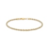 Thumbnail Image 1 of Hollow Rope & Box Chain Bracelet 2.46mm 10K Two-Tone Gold 8.5&quot;