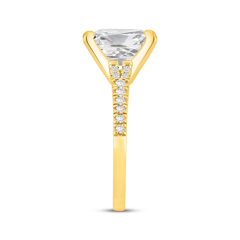 Main Image 2 of Lab-Grown Diamonds by KAY Radiant-Cut Engagement Ring 4-1/4 ct tw 14K Yellow Gold