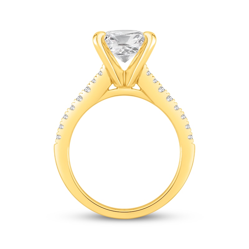 Main Image 3 of Lab-Grown Diamonds by KAY Radiant-Cut Engagement Ring 4-1/4 ct tw 14K Yellow Gold