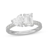 Thumbnail Image 1 of Neil Lane Artistry Heart-Shaped & Emerald-Cut Lab-Grown Diamond Toi et Moi Engagement Ring 2-1/3 ct tw 14K White Gold