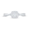 Thumbnail Image 3 of Diamond Cushion Halo Promise Ring 1/6 ct tw Sterling Silver