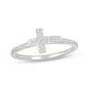 Thumbnail Image 1 of Diamond Sideways Cross Ring 1/20 ct tw Sterling Silver