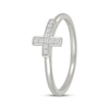 Thumbnail Image 2 of Diamond Sideways Cross Ring 1/20 ct tw Sterling Silver