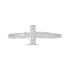 Thumbnail Image 4 of Diamond Sideways Cross Ring 1/20 ct tw Sterling Silver