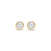 Thumbnail Image 2 of Lab-Grown Diamonds by KAY Round-Cut Bezel-Set Solitaire Stud Earrings 1/2 ct tw 14K Yellow Gold (F/VS2)